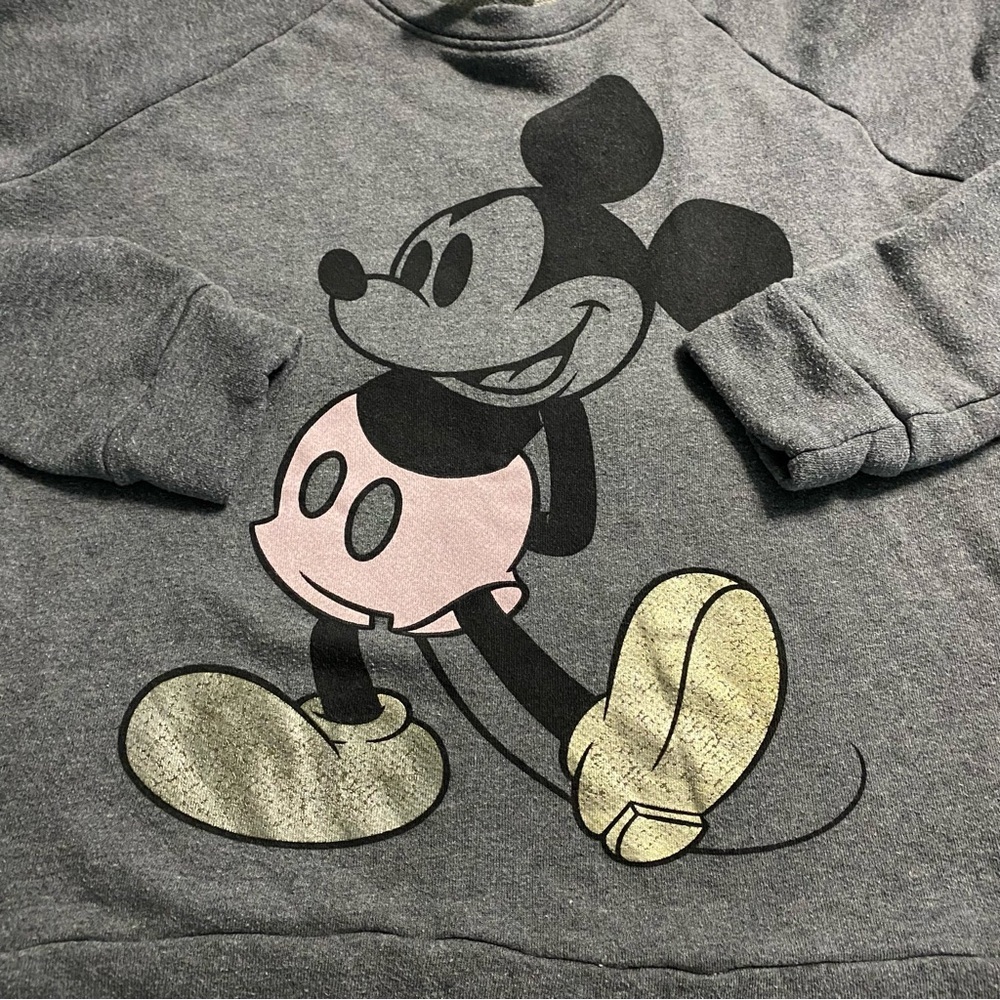Disney Mickey Mouse Sweatshirt gray classic SZ S. Worn - Picture 8 of 9